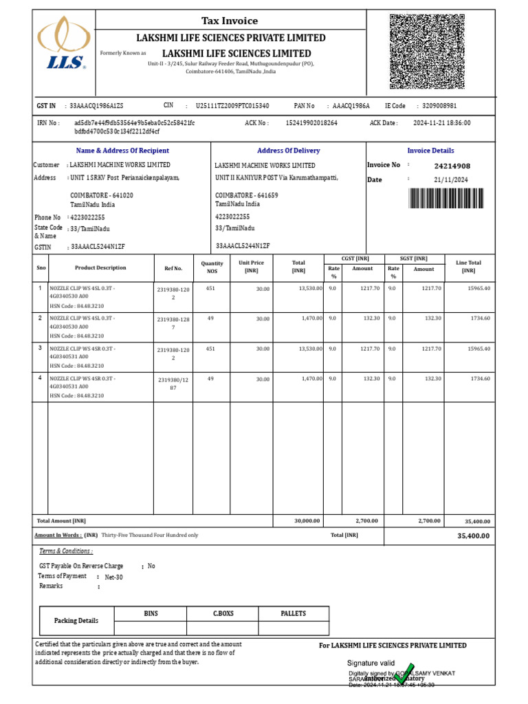 LMW Invoice | PDF