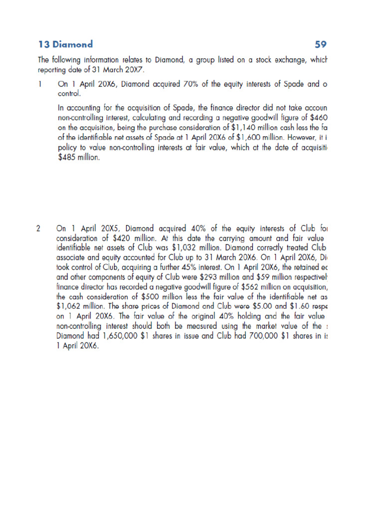 26.07.2020+-+SBR+-+Diamond+Kit+Question+13 | PDF | Goodwill (Accounting ...