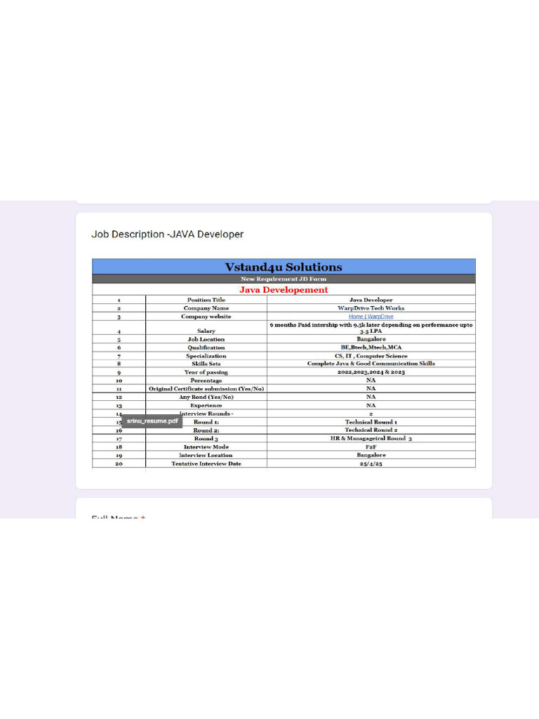 Company JD | PDF