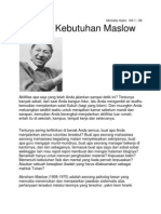 Hirarki Kebutuhan Maslow