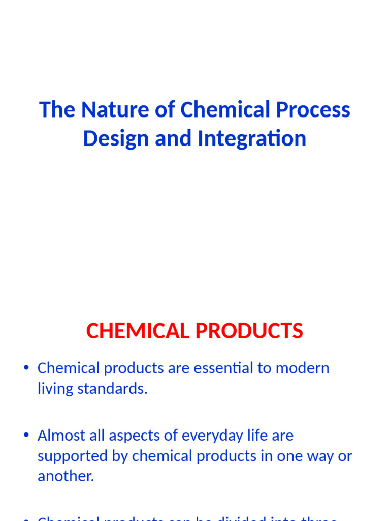 Chemical Process Design Overview | PDF | Chemical Reactions | Chemical ...