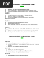 Grade 6 Least Mastered Competencies | PDF | Social Science | Foreign ...