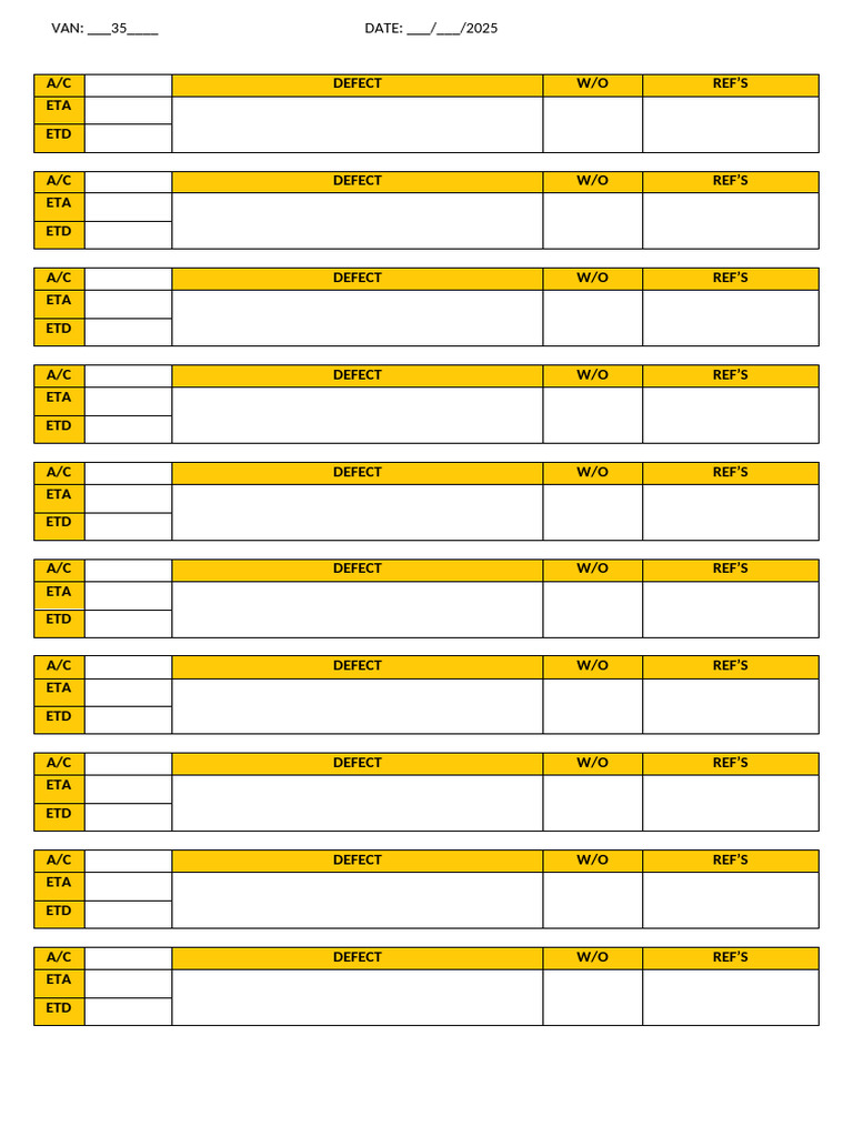 Daily Sheet Days | PDF