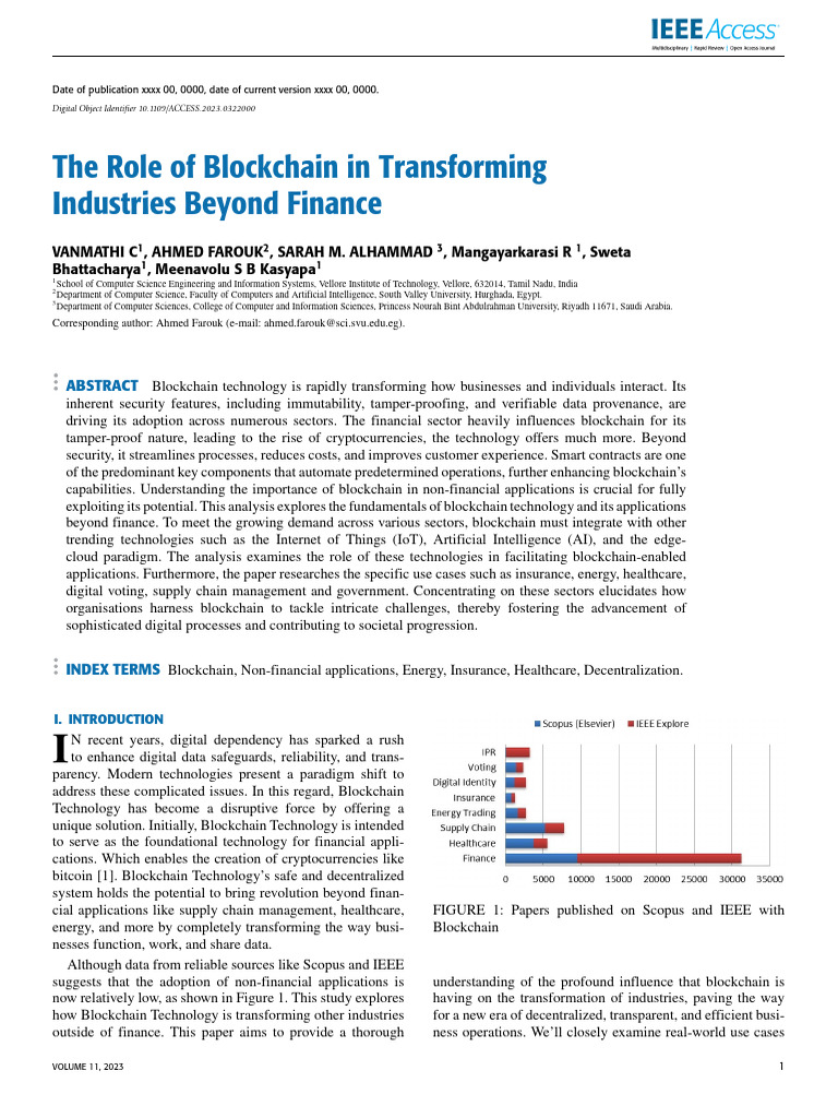 The Role of Blockchain in Transforming Industries | PDF | Internet Of ...