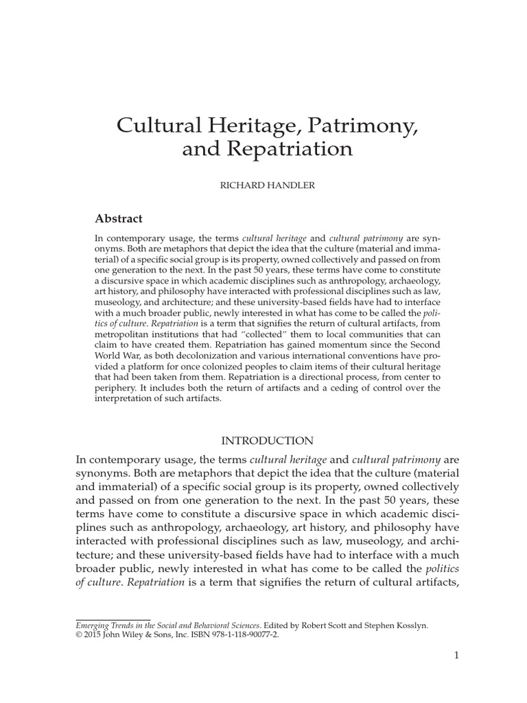 Repatriation | PDF | Liberal Arts Education