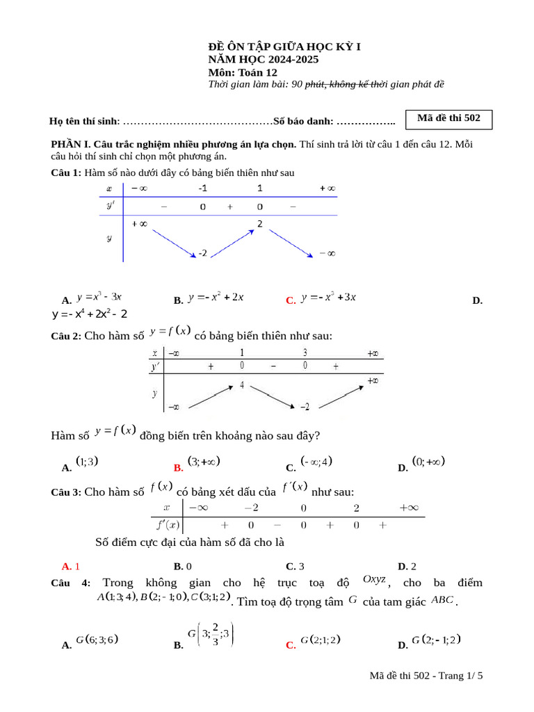 Toan 12 Ôn Thi | PDF