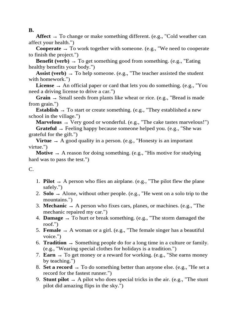 Essential Vocabulary Definitions | PDF