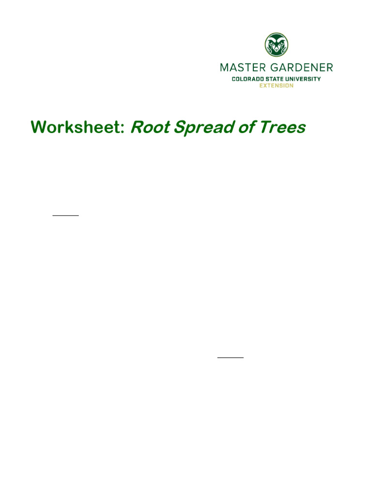Tree Root Spread Diagnostic Guide | PDF | Trees | Area