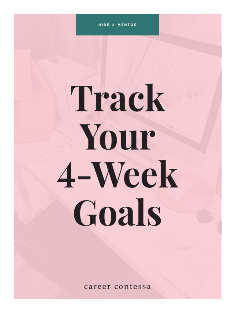 Track Your 4 Week Goals | PDF