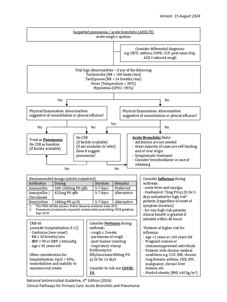 Antimicrobial Guidelines for Bronchitis & Pneumonia | PDF | Pneumonia ...