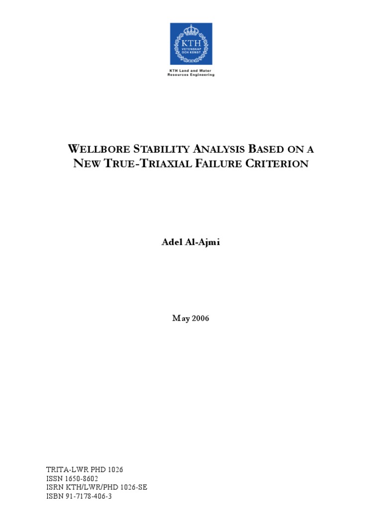 Wellbore Stability Analysis Pdf Stress Mechanics Cartesian