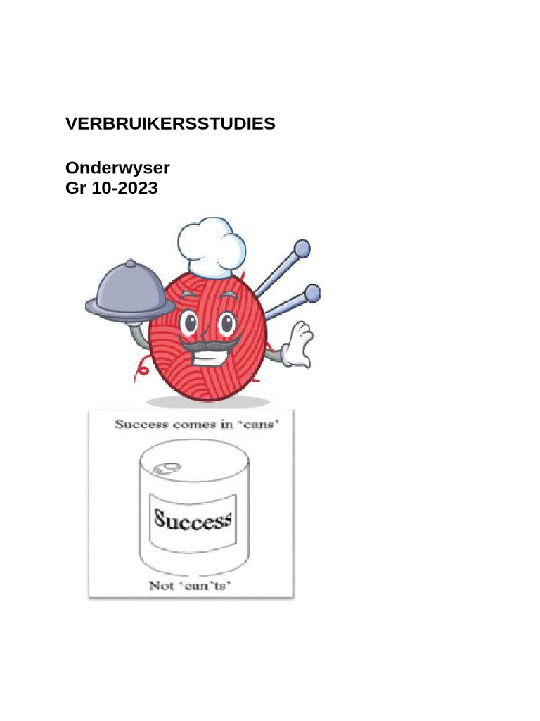 VERBRUIKERSSTUDIES Afrikaans | PDF