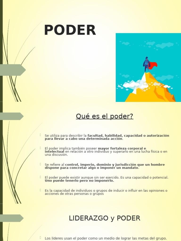 1.2 Poder - Conflicto - Cambio Organizacional | PDF | Poder (social y ...