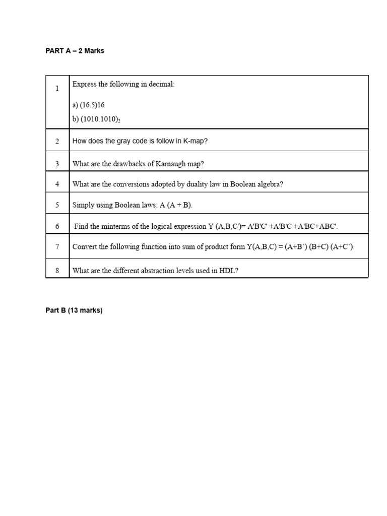 Boolean Algebra and K-map Exercises | PDF | Mathematics | Mathematical ...