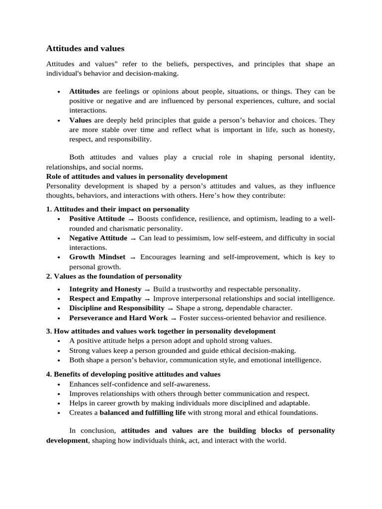 Attitudes, Values, and Intelligence Explained | PDF | Motivational ...