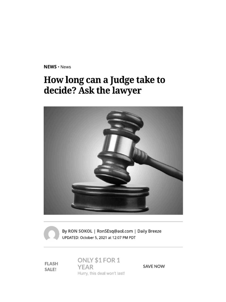 How Long For A Judge's Decision | PDF
