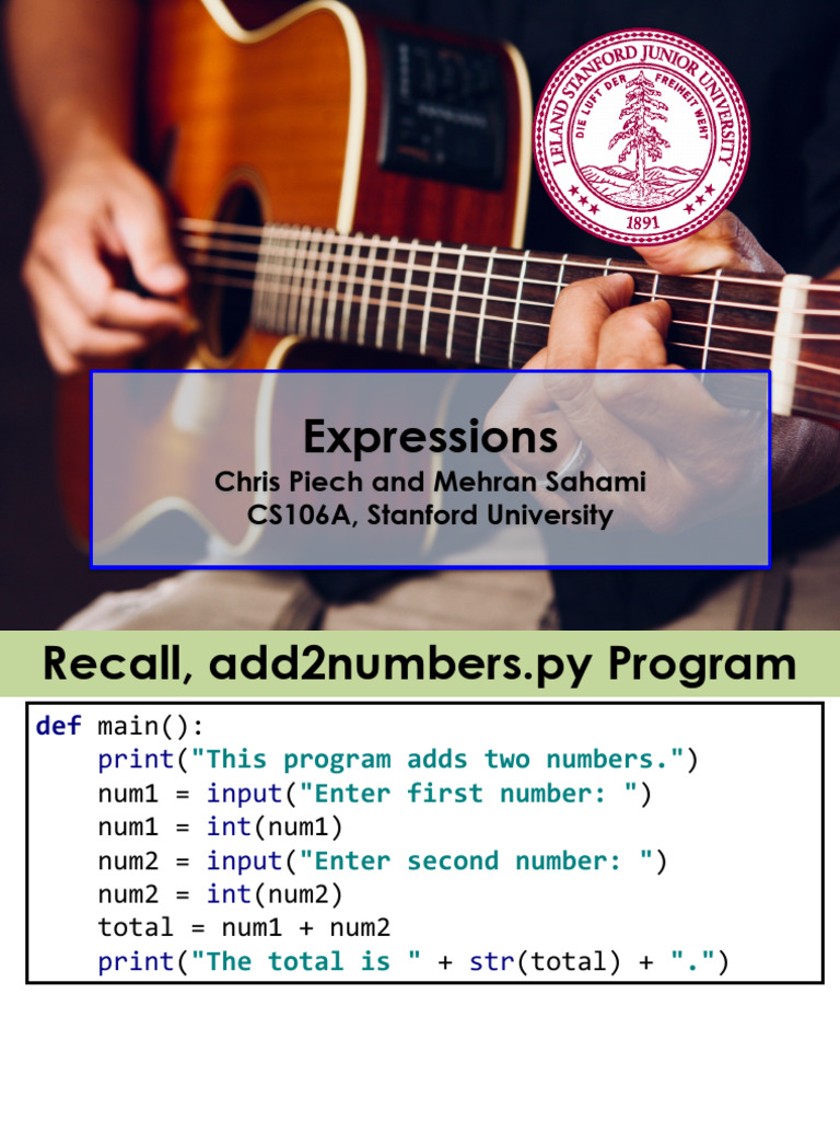 Code in Place Lesson 3 Slides 2 | PDF | Integer (Computer Science ...