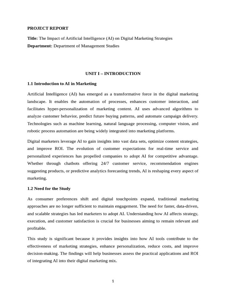 The Impact Of Artificial Intelligence Ai On Digital Marketing