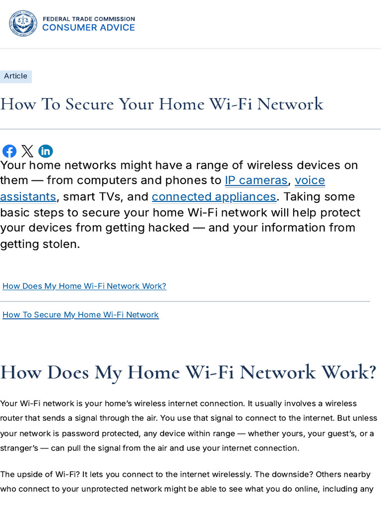 Secure Your Home Wi-Fi Network Guide | PDF | Wi Fi | Service Industries