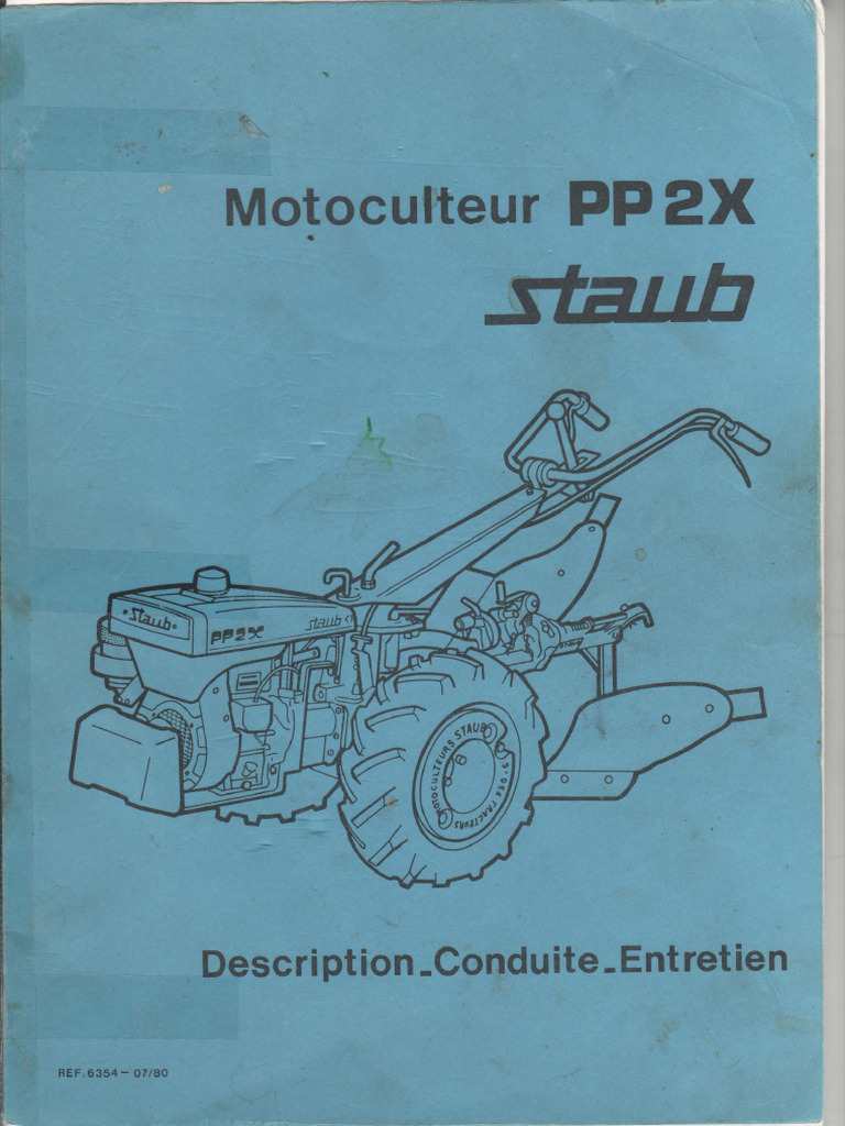 Fiche Technique Motoculteur Staub Pp2x