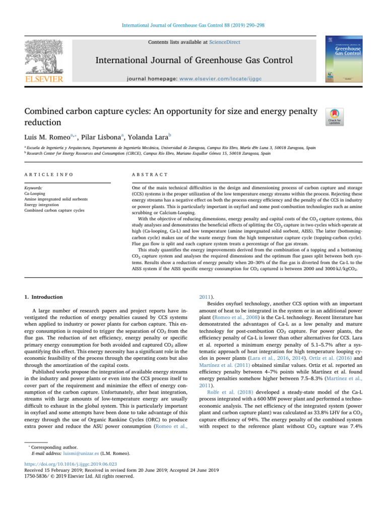 Combined Carbon Capture Cycles | PDF | Carbon Capture And Storage ...