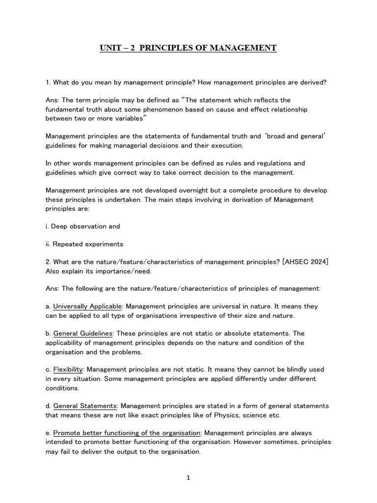 Principle of Management | PDF | Business | Economies