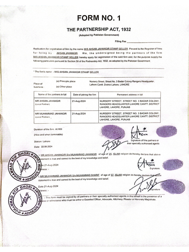 Form 1 | PDF