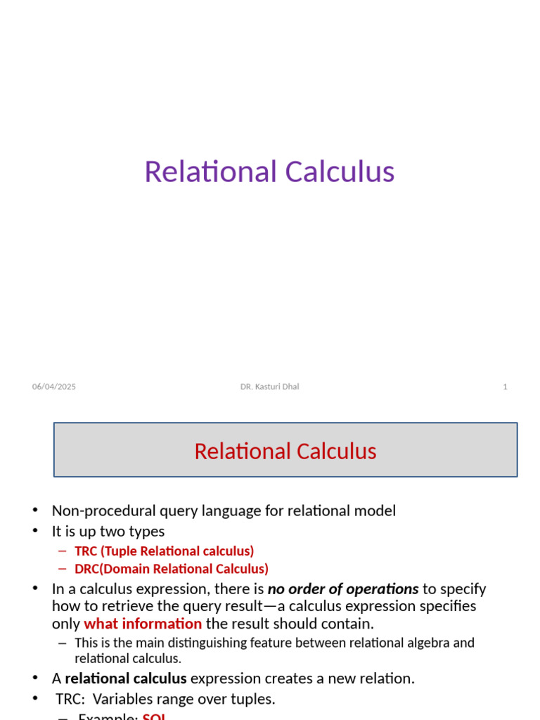 Module 2 TRC DRC | PDF | Relational Model | Mathematical Logic
