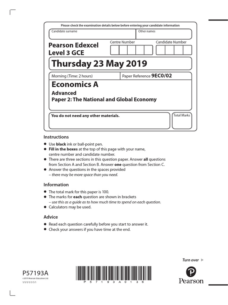 Economics A Level Paper 2 Exam Guide | PDF | Economies | Macroeconomics