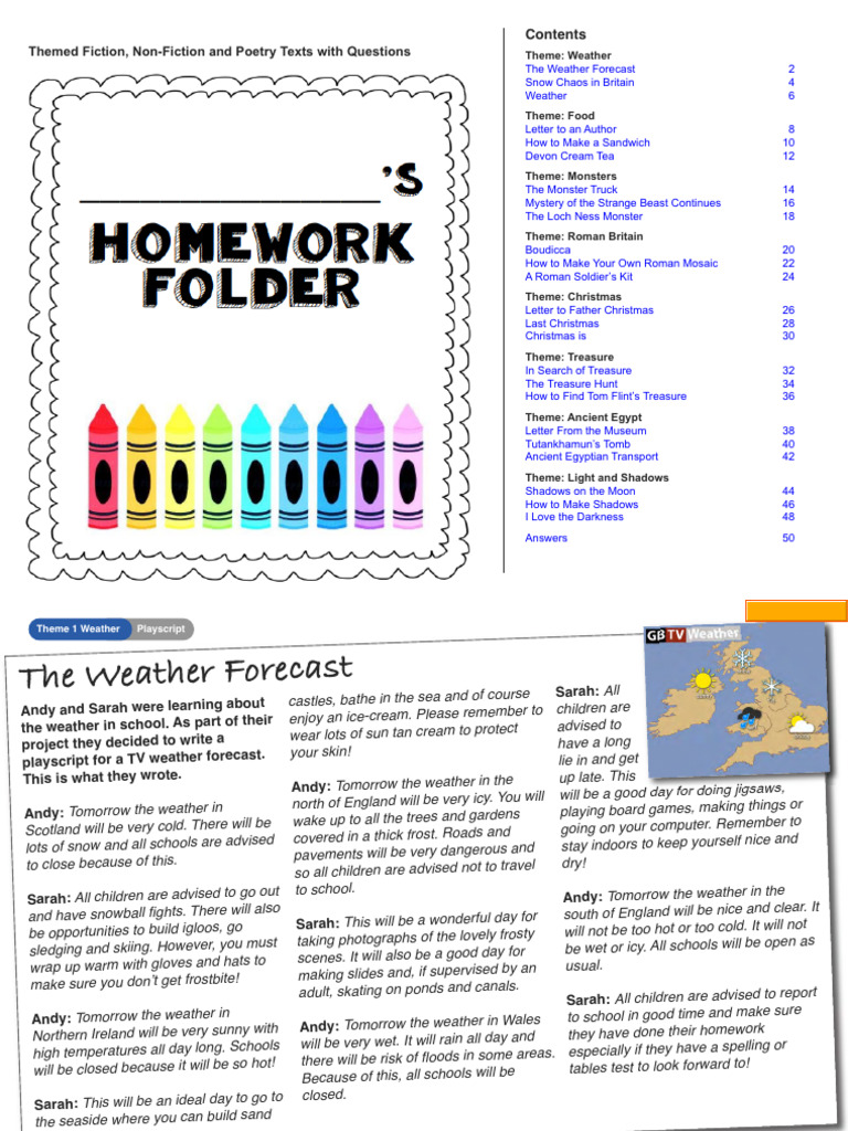 2B Homework - Students | PDF | Yeti | Scone
