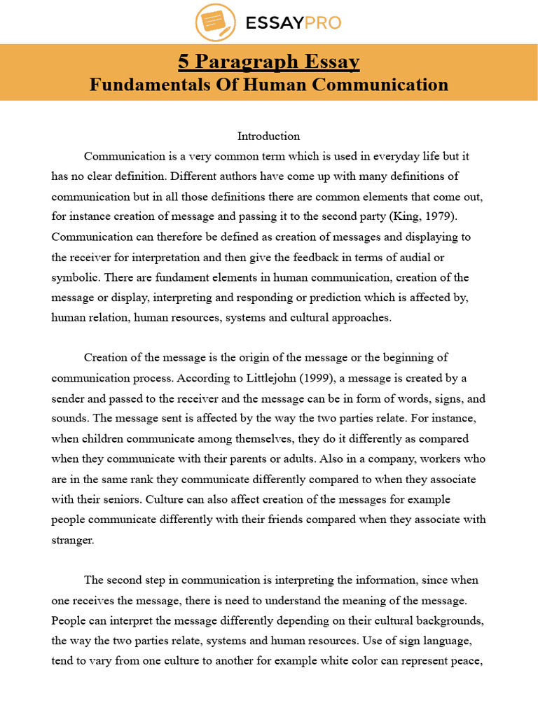 Fundamentals of Human Communication | PDF | Communication | Information