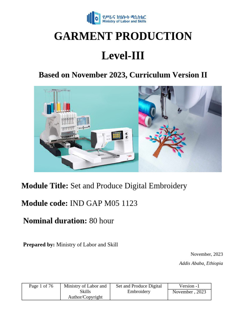 Digital Embroidery Production Guide | PDF | Embroidery | Textile Arts