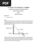 UACE Physics Paper 2026 | PDF | Electron | Mass
