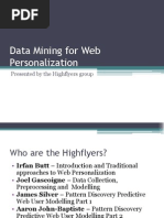 Data Mining For Web Personalization