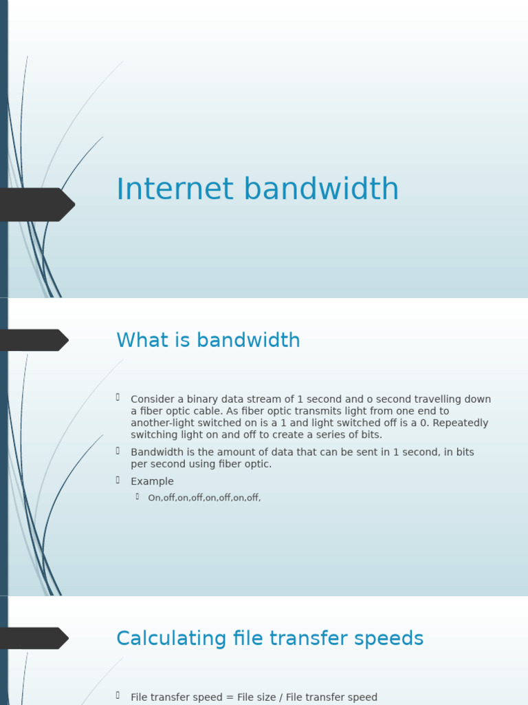 Understanding Internet Bandwidth Basics | PDF