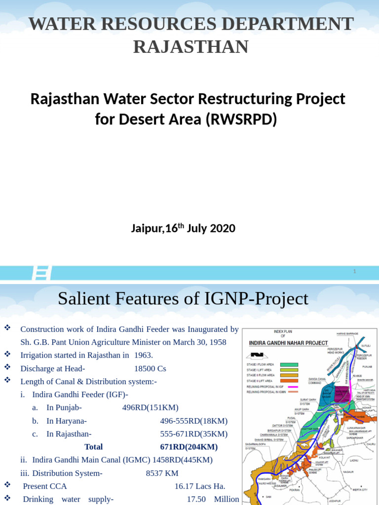 Rajasthan Water Sector Restructuring Project | PDF