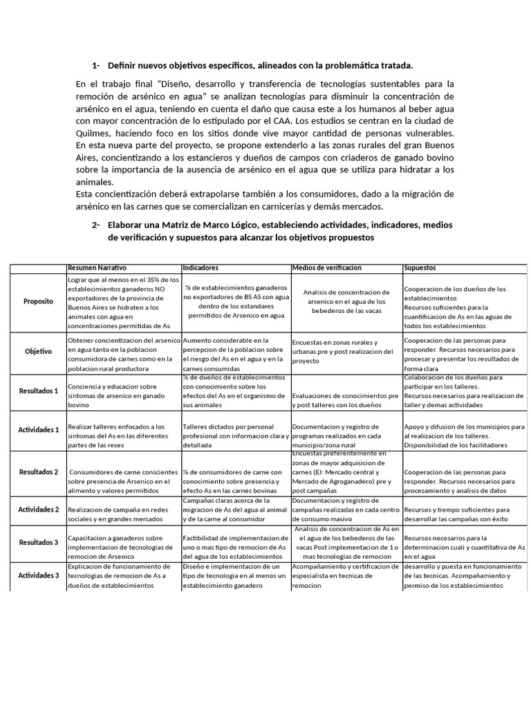 TP Final - Gestion de Proyectos - Manuel Vega Di Nezio | PDF | Carne | Agua