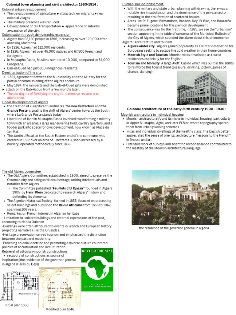 Colonial Urban Development in Algiers | PDF