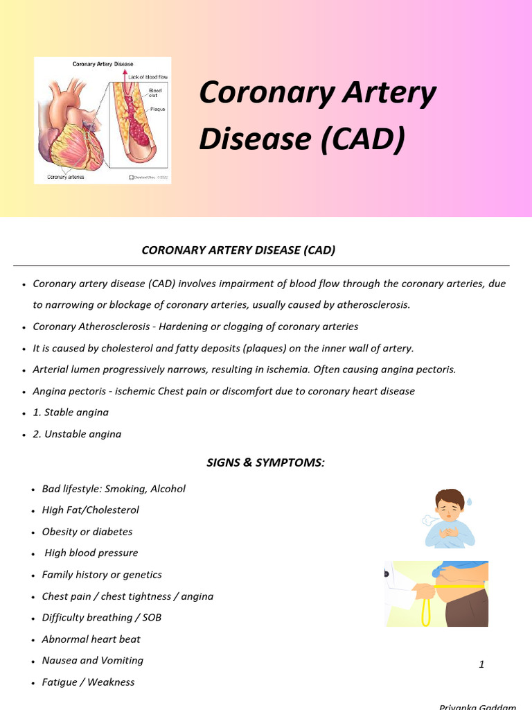 Coronary Artery Disease Guidelines | PDF | Coronary Artery Disease ...