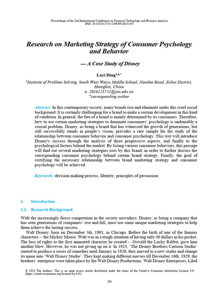 Disney's Marketing Strategies and Consumer Psychology | PDF | Consumer ...