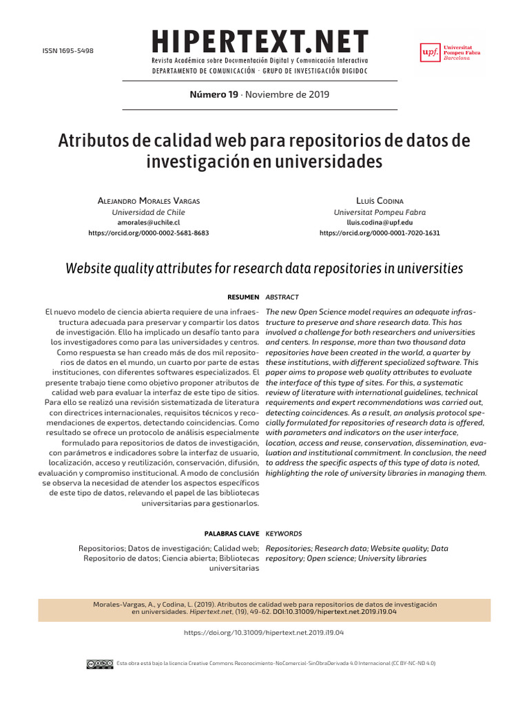 Codina Hipertext Atributos | PDF | Acceso abierto | Metadatos