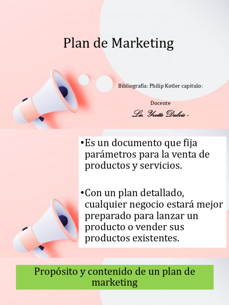 Plan de Marketing: Estrategias y Objetivos | PDF