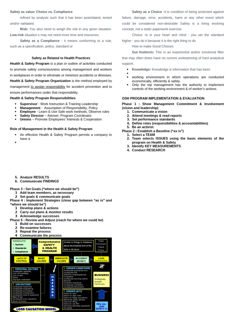 Safety: Choice vs. Compliance in Programs | PDF | Occupational Safety ...