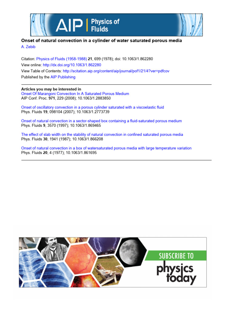 Natural Convection in Porous Media | PDF