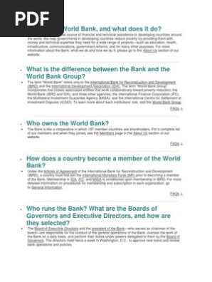 What Is The World Bank World Bank Group International