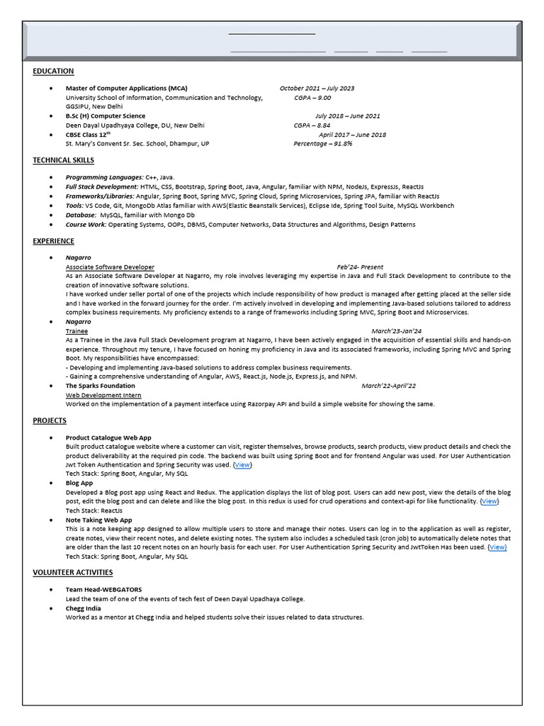 Arjun Thakur: MERN Stack Developer Profile | PDF | Java (Programming ...