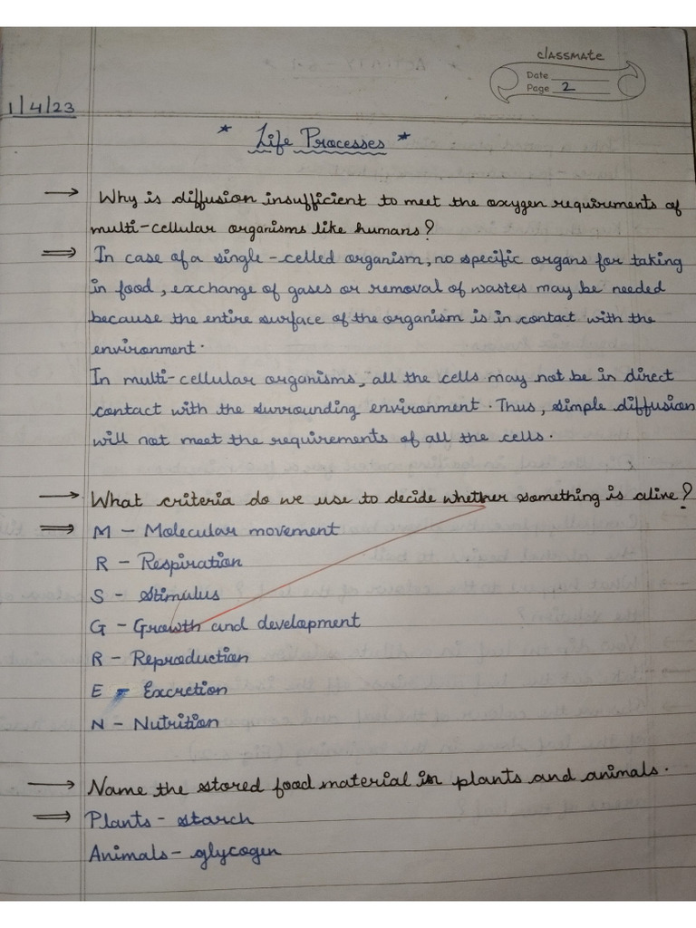 Biology - Life Processes | PDF