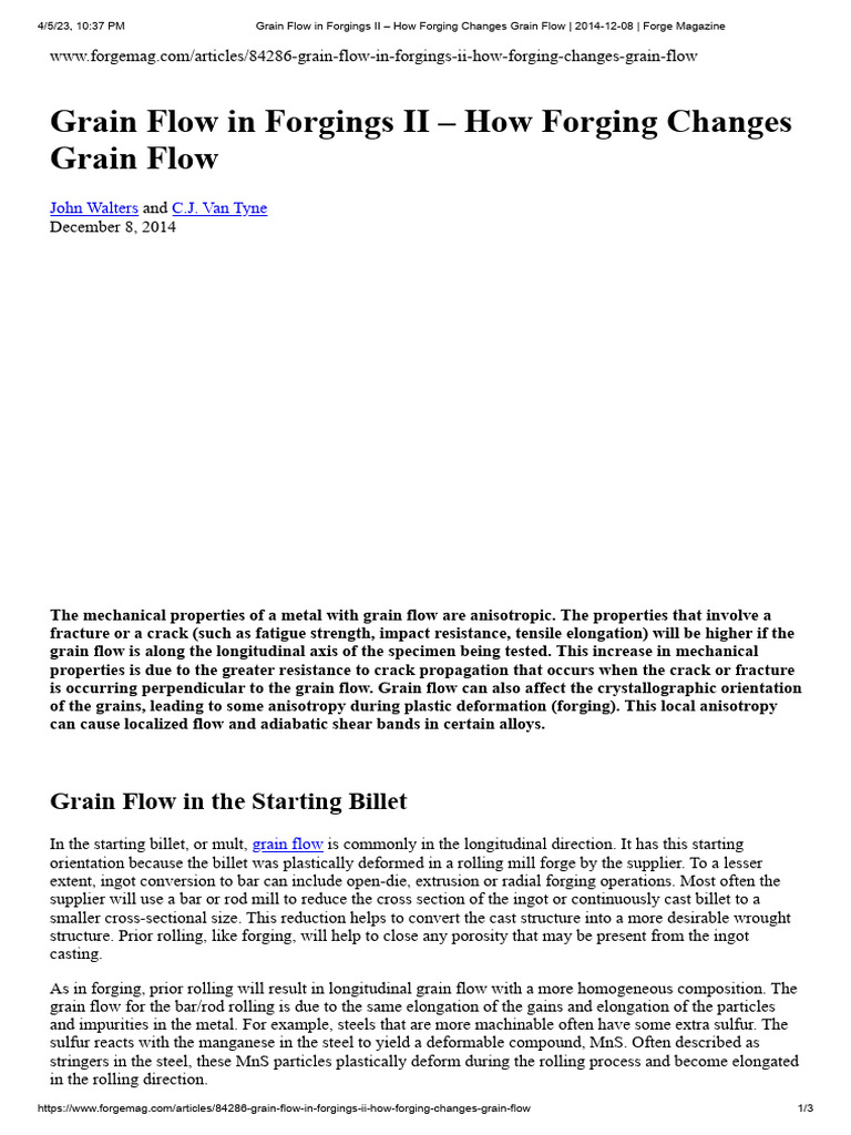 Understanding Grain Flow in Forging | PDF | Ductility | Fracture