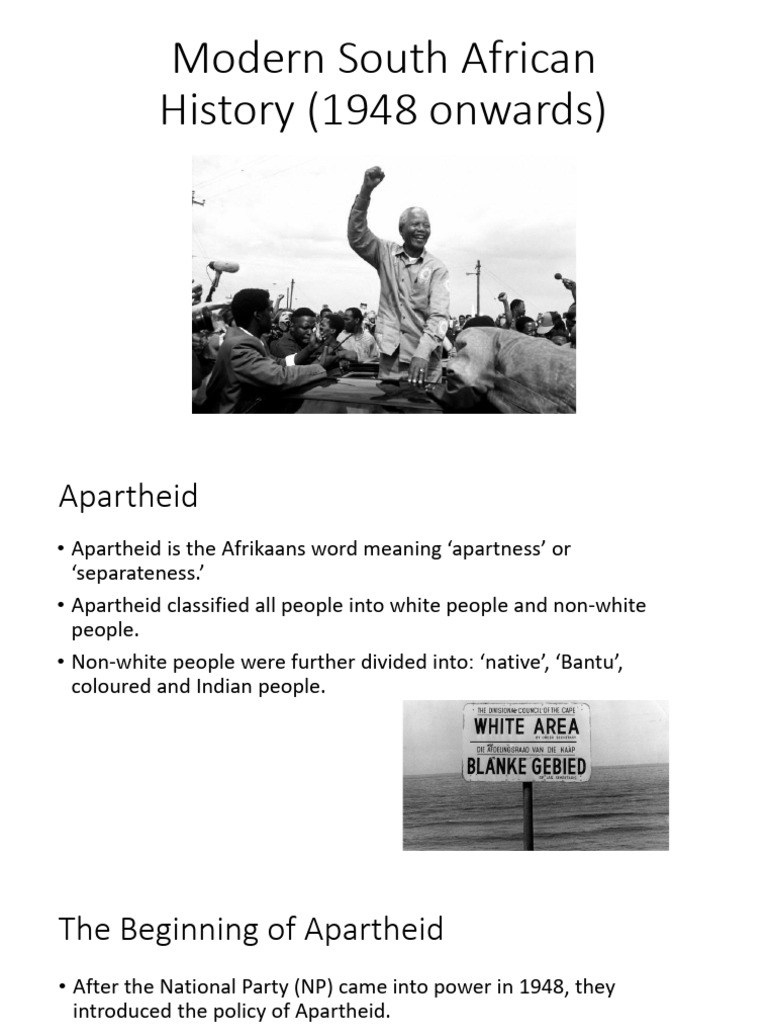 Apartheid in South Africa: Key Events and Resistance | PDF | African ...
