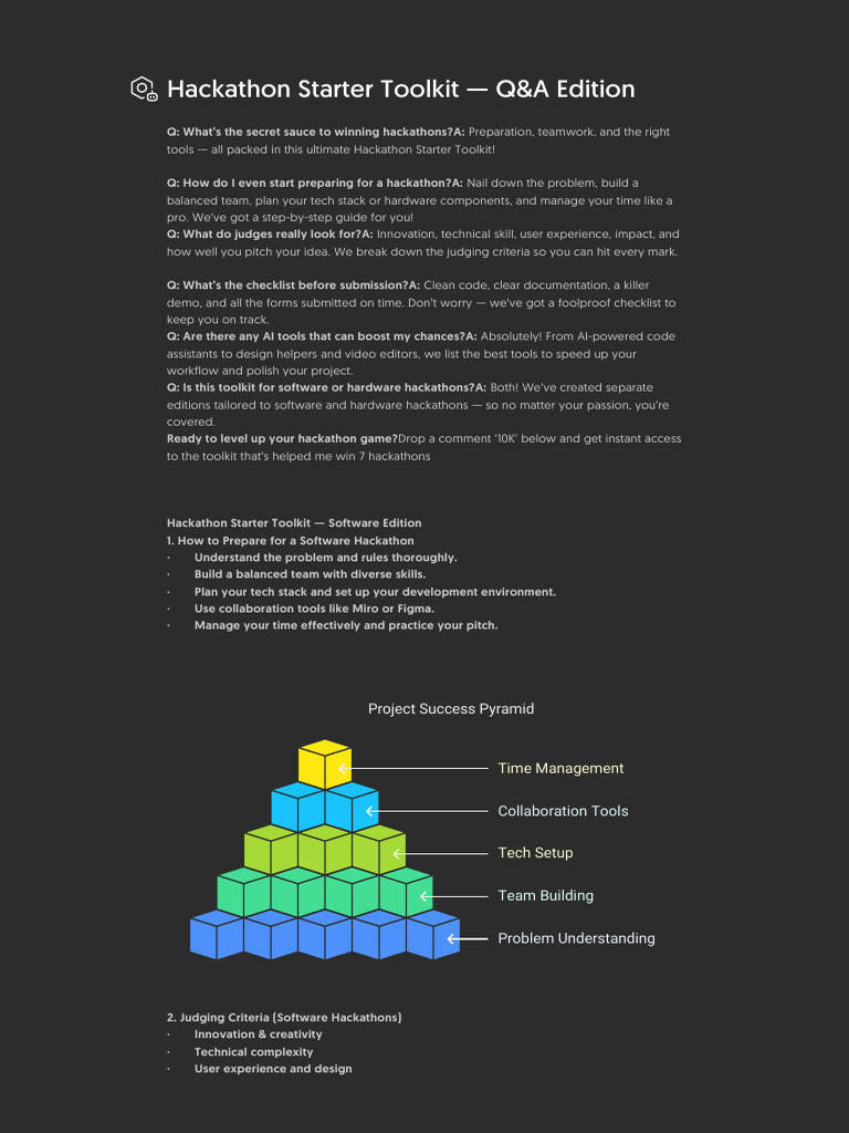 Hackathon Starter Toolkit Overview | PDF | Computing | Software Engineering
